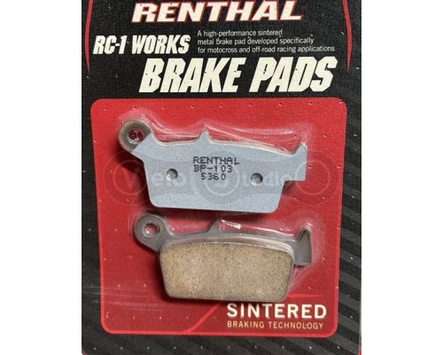 Тормозные колодки Renthal RC-1 BP-103 Works Brake Pads, Sintered