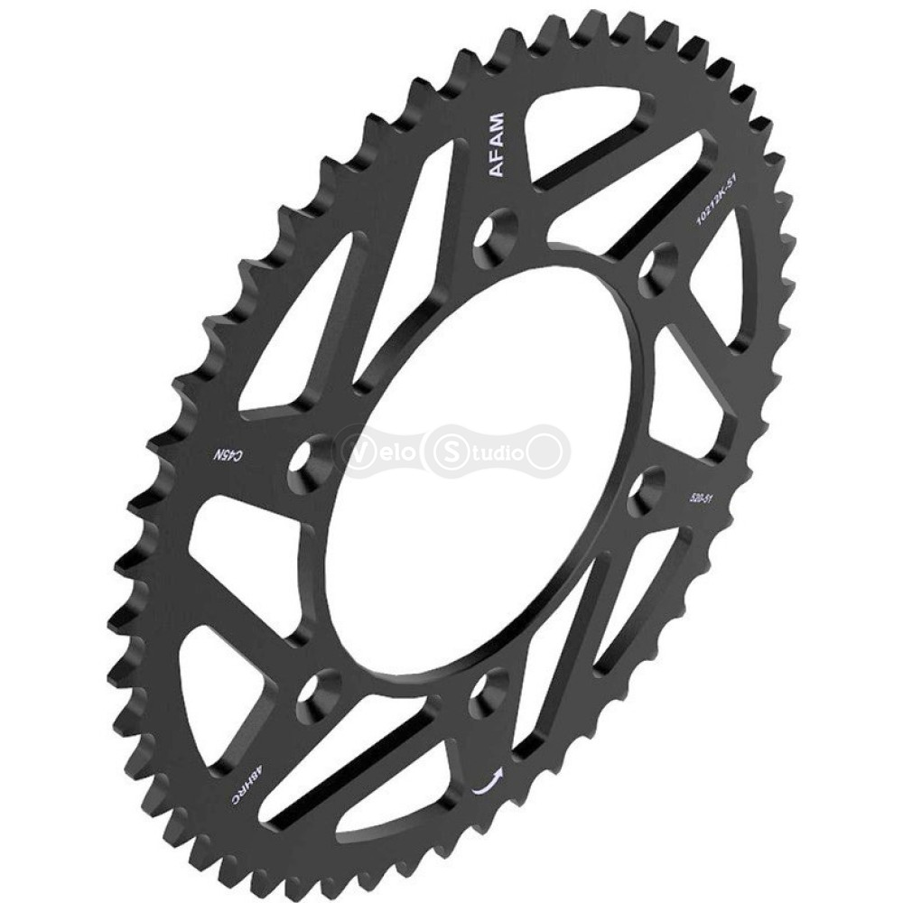 Задняя звезда AFAM 520 K-Steel Chainwheel 16206K - Kawasaki [Black], 50z