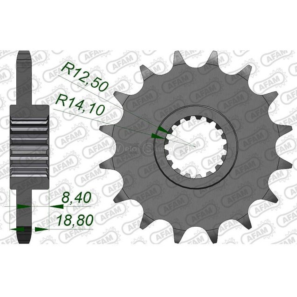 Передняя звезда AFAM 525 Sprocket 166600 - BMW, 17z