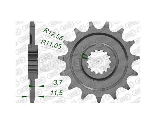 Передняя звезда AFAM 520 Sprocket 43304 - Sherco, 14z