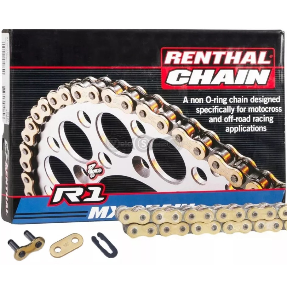 Цепь Renthal R1 Chain – 420 [Gold], 420-124L / No Seal