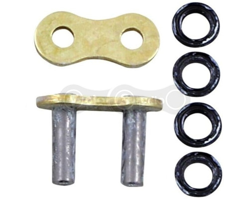 Замок цепи мотоцикла Renthal R4 Rivert Link - 525 [Gold], 525 / Seal Ring