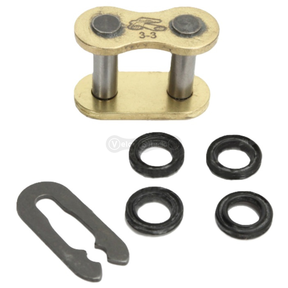 Замок цепи мотоцикла Renthal R3-3 Spring Link - 520 [Gold], 520 / Seal Ring