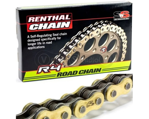 Цепь Renthal R4-2 Chain - 530 [Gold], 530-120L / Seal Ring