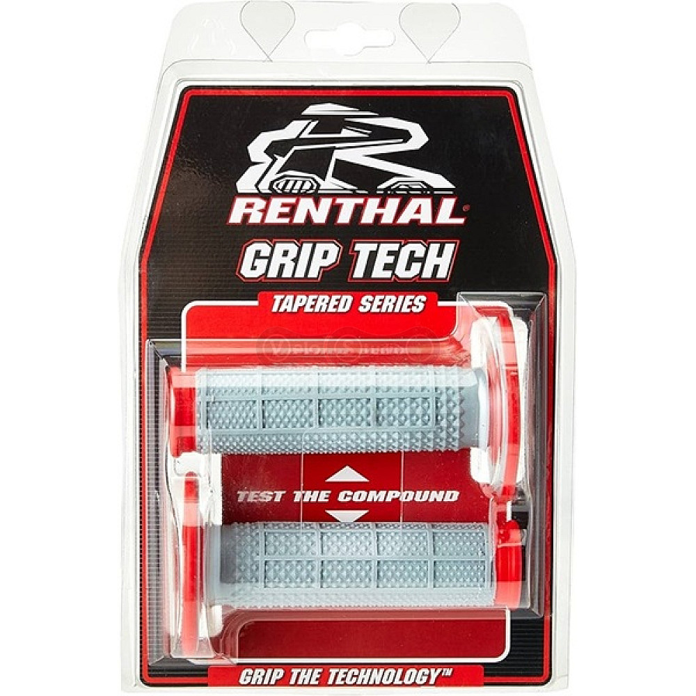 Грипсы Renthal MX Tapered Grips - Dual Compound G163 [Red], Soft