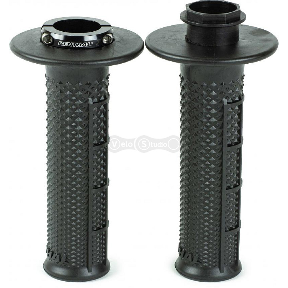 Грипсы Renthal MX R-Works Lock-On Tapered Grips - Half Waffle G239 [Black], Ultra Tacky