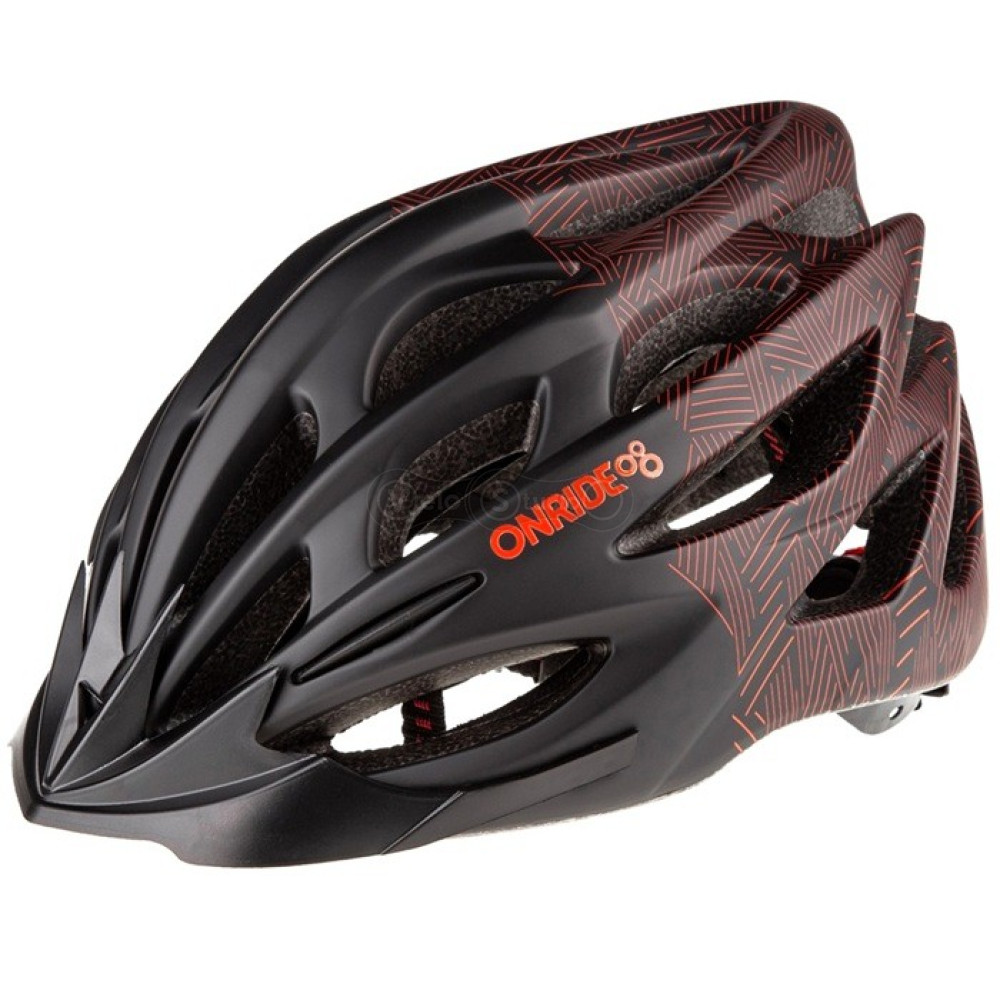 Вело шлем ONRIDE Mount черный/красный M (55-58 см)
