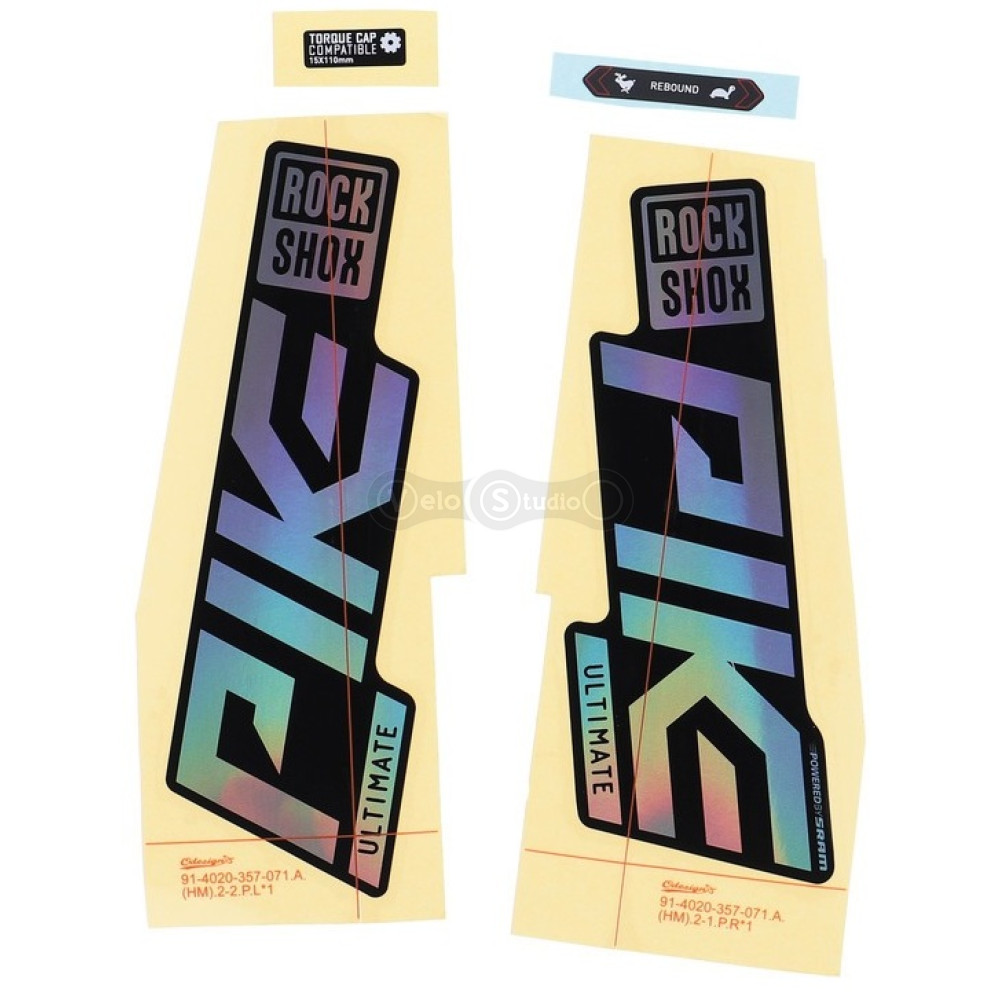 Наклейки на вилку RockShox Pike Ultimate (2021+) 27/29 Gloss Rainbow
