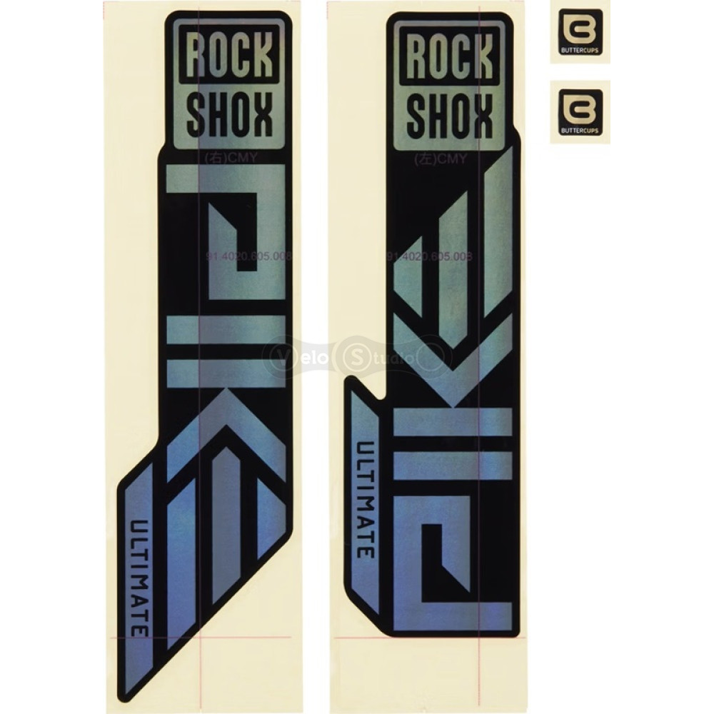 Наклейки на вилку RockShox Pike Ultimate (2023+) 27/29 Gloss Rainbow