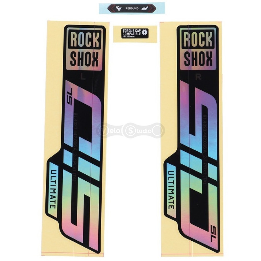 Наклейки на вилку RockShox Sid SL (2021+) 27/29 Gloss Rainbow