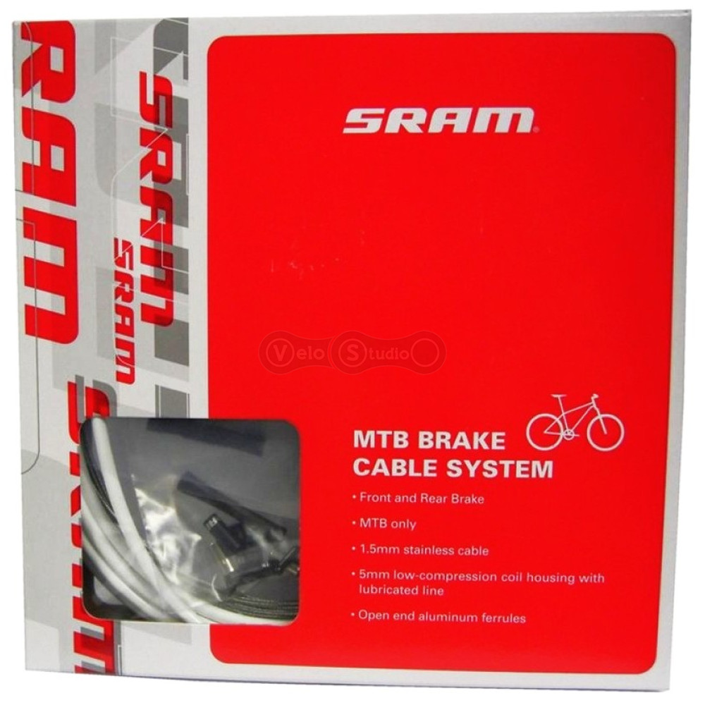 Набор рубашки и тросиков для тормоза SRAM MTB BRAKE CABLE KIT SS 5MM WHT
