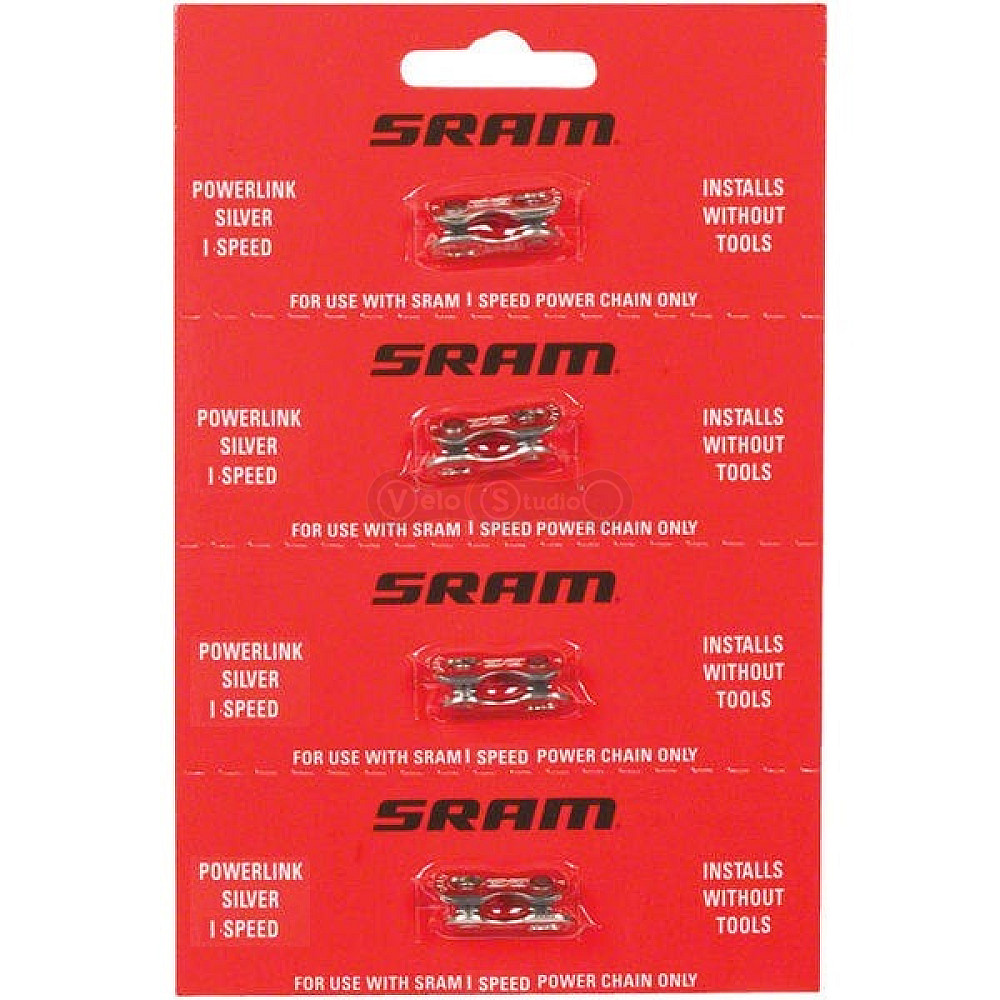 Замок цепи SRAM PC1 PowerLock 1-Speed Silver (4 pcs)