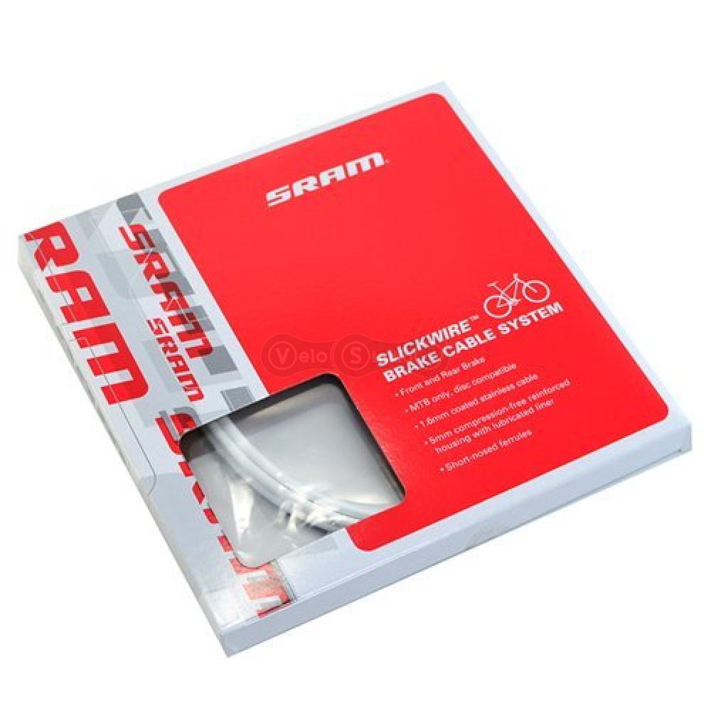 Набор рубашки и троса тормоза SRAM SLICKWIRE PRO 5mm Road/MTB Brake White