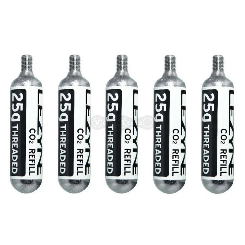 Баллончики LEZYNE CO2 25G серебристый Y13 5 штук