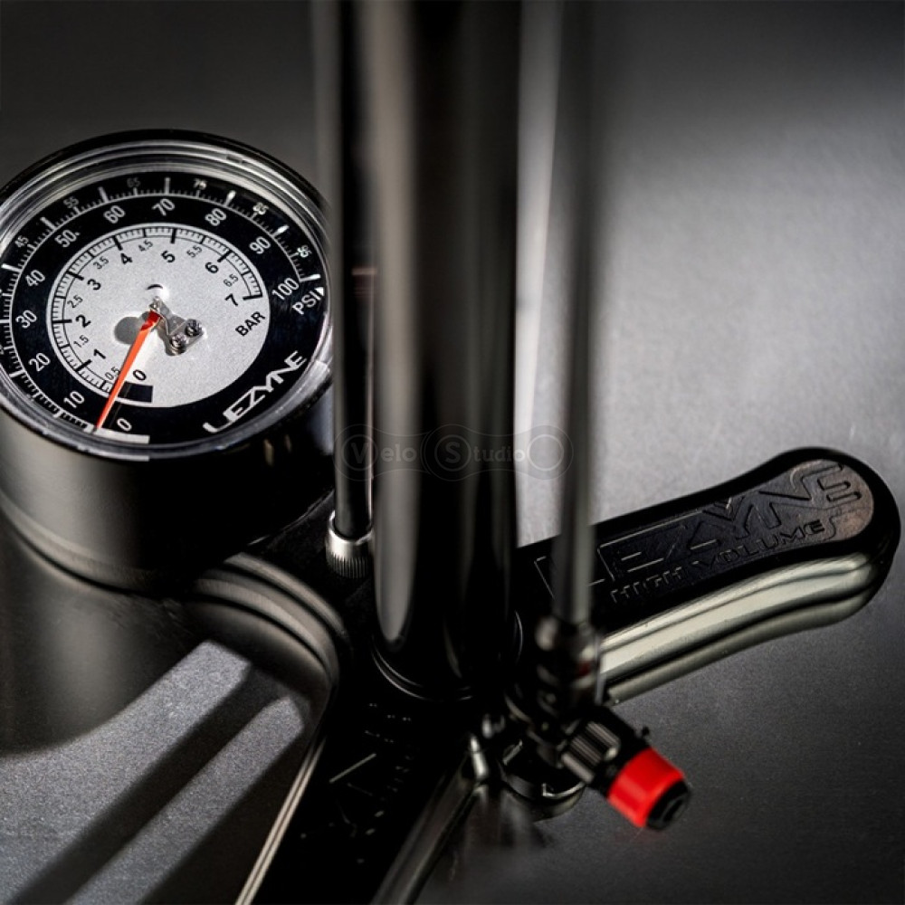 Напольный насос LEZYNE CLIK FLOOR DRIVE HV-FLAT 100 psi BLACK