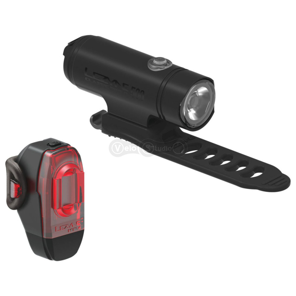 Комплект фара и мигалка Lezyne Classic Drive / KTV чёрный 500/10 люмен Y13