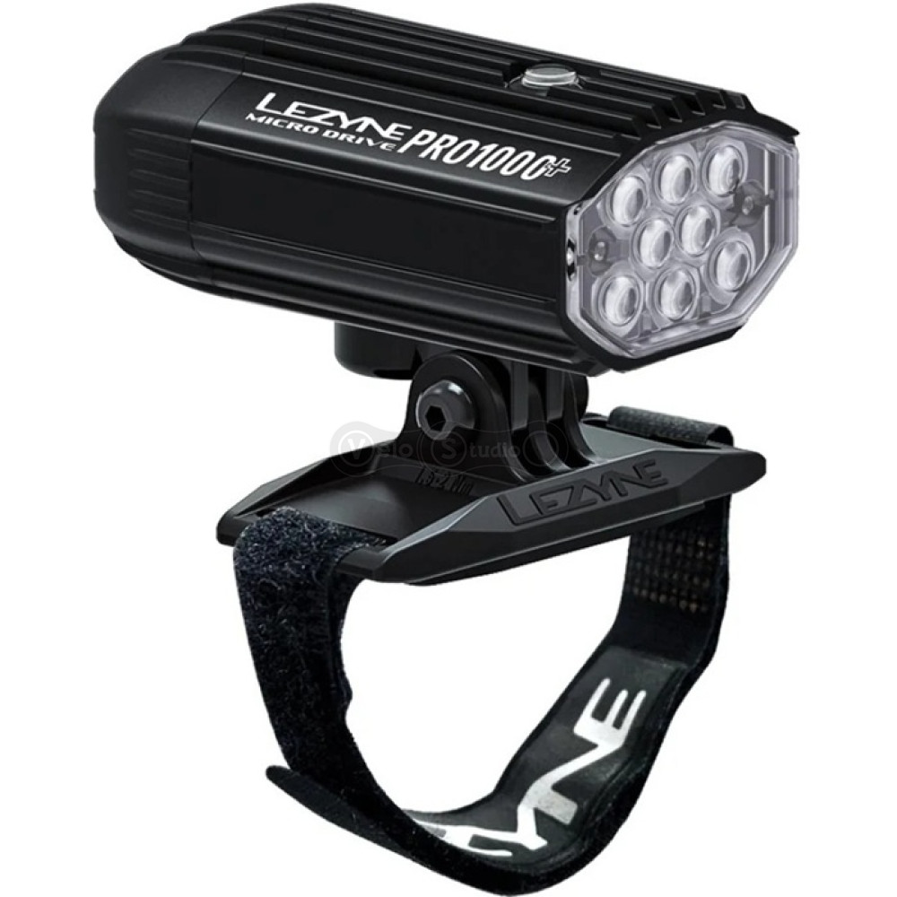 Фара на шлем LEZYNE HELMET MICRO DRIVE PRO 1000+ FRONT чёрная матовая 1000 люмен Y18