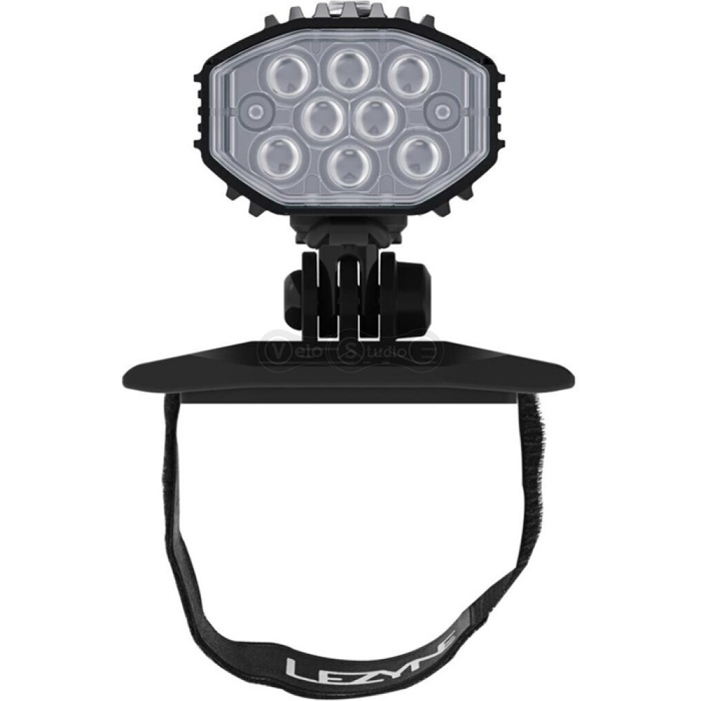 Фара на шлем LEZYNE HELMET MICRO DRIVE PRO 1000+ FRONT чёрная матовая 1000 люмен Y18