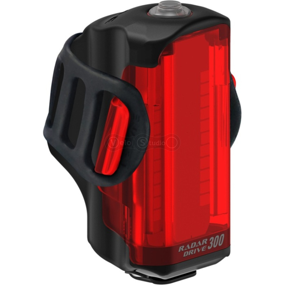 Задняя мигалка с радаром приближения LEZYNE DRIVE REAR-BLACK чёрная 250 люмен Y19