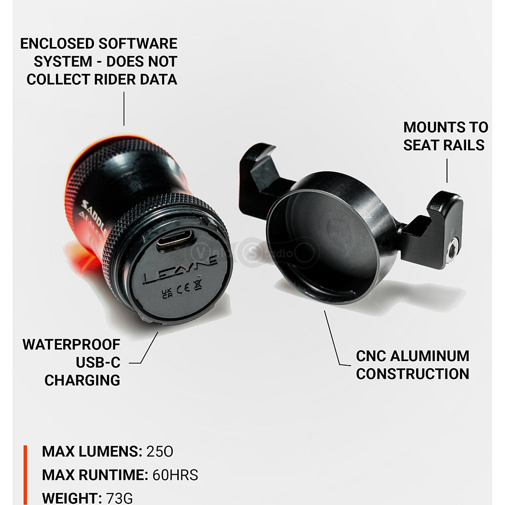 Задня мигалка LEZYNE SADDLE Ai ALERT 250 REAR чорна 250 люмен Y17