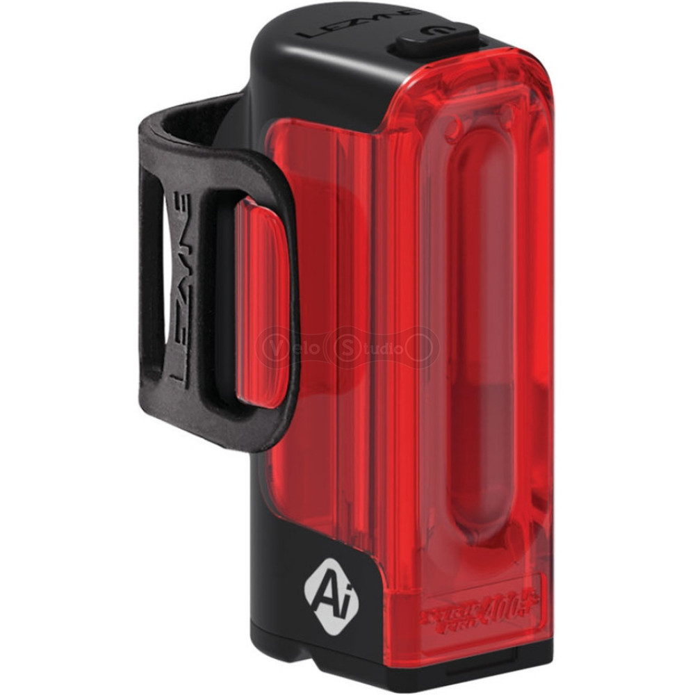 Задняя мигалка LEZYNE STRIP PRO Ai ALERT 400+ REAR Black 400 люмен Y17