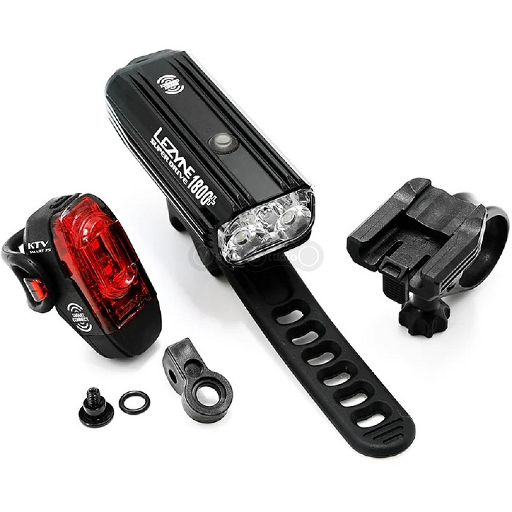 Комплект освещения LEZYNE SUPER DRIVE 1800+ SMART FRONT LOADED чёрний 1800 люмен/150 люмен Y18
