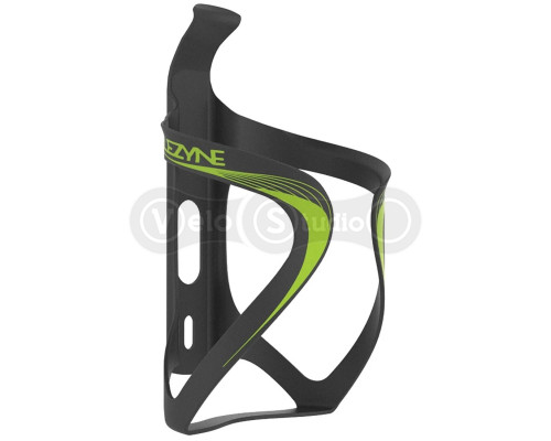 Флягодержатель карбоновый LEZYNE CARBON TEAM CAGE чёрный матовый/зеленый Y14