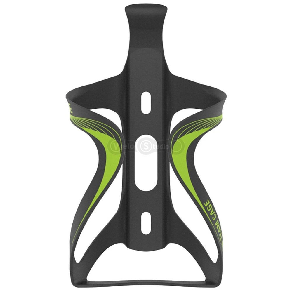 Флягодержатель карбоновый LEZYNE CARBON TEAM CAGE чёрный матовый/зеленый Y14
