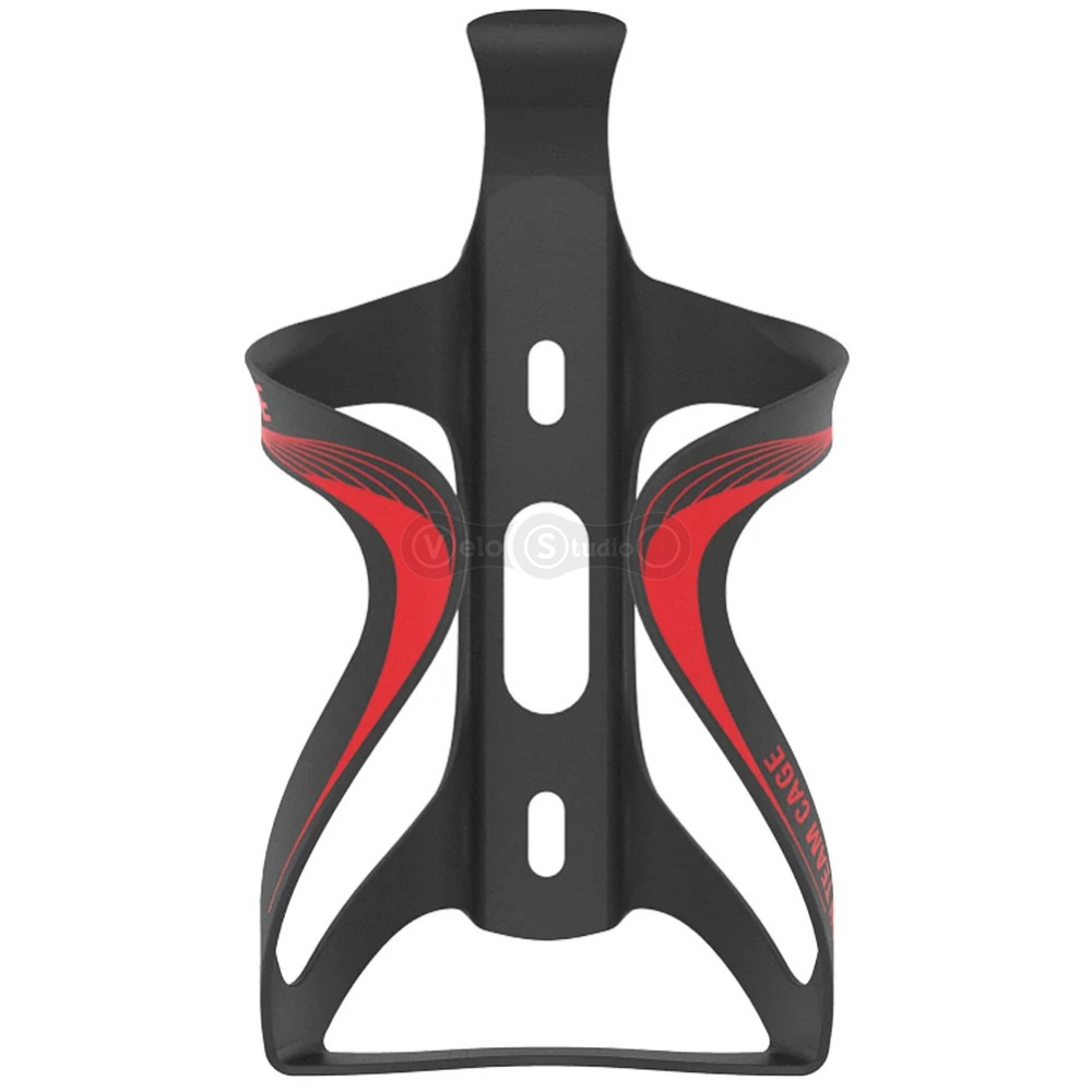 Флягодержатель карбоновый LEZYNE CARBON TEAM CAGE чёрный матовый/красный Y14
