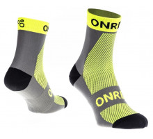 Шкарпетки ONRIDE Chase Free Size сірий-лайм