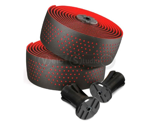 Обмотка руля ERE GENUS, 3мм, Gel+Microfiber, черно-красная