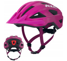Вело шлем KLS Daze Lumio с мигалкой (USB Type-C), розовый M/L (55-58см)