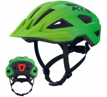 Вело шлем KLS Daze Lumio с мигалкой (USB Type-C), зеленый M/L (55-58см)