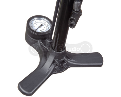 Підлоговий насос ONRIDE Flow 10 сталевий, з манометром, 120 PSI