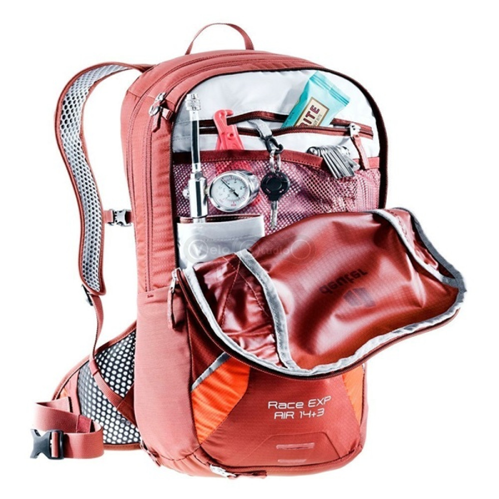 Велорюкзак DEUTER Race EXP Air 14+3 л цвет 5907 redwood-paprika