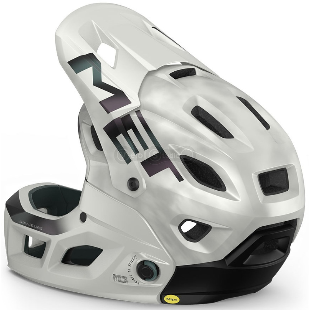 Вело шолом MET PARACHUTE MCR MIPS CE WHITE IRIDESCENT | MATT M (56-58)