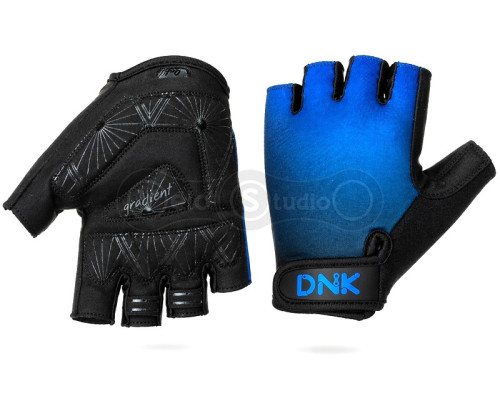 Вело рукавички DNK Gradient, синій/чорний розмір XL
