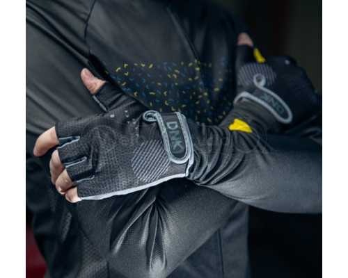 Вело перчатки DNK Hand, цвет серый/черный размер S