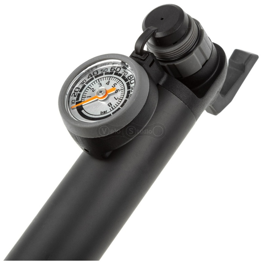 Ручний насос Giyo GP-987, алюміній, манометр, 80psi
