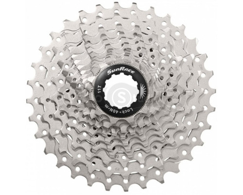 Касета SunRace RS3, 11 швидкостей, 11-28T, Metallic Silver