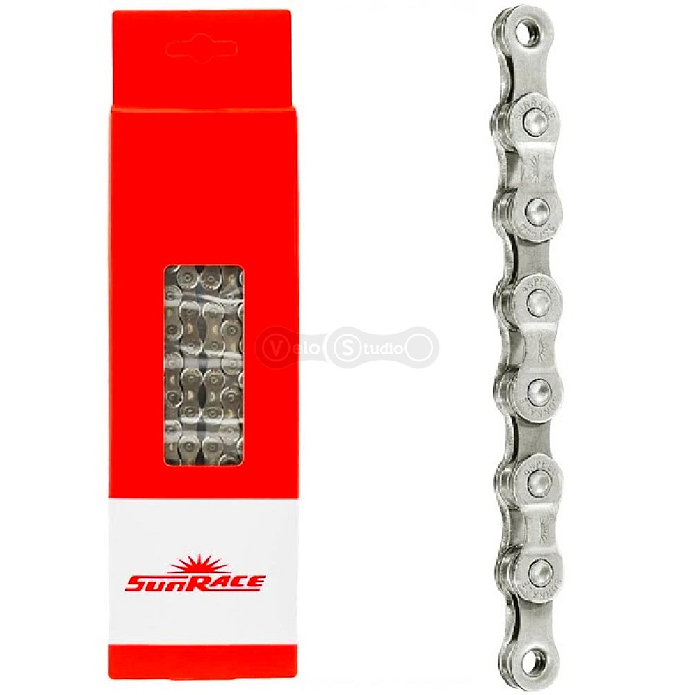 Цепь SunRace CN11E1 Silver 11 скоростей, 126 звеньев, с замком