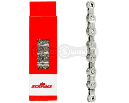 Ланцюг SunRace CN11E1 Silver 11 швидкостей, 126 ланок, із замком