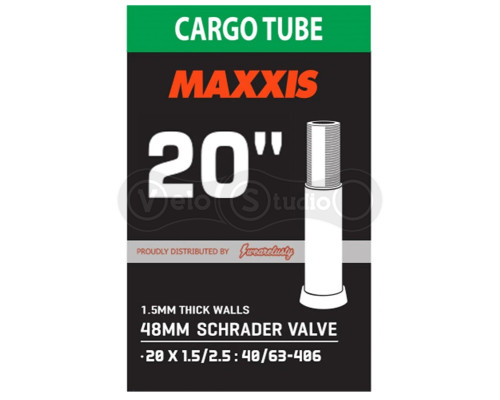 Вело камера MAXXIS CARGO 20x1.5/2.5 Ніпель - Schrader 48мм 1.5mm