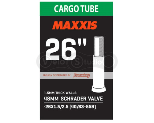 Вело камера MAXXIS CARGO 26x1.5/2.5 Ніпель - Schrader 48мм 1.5mm