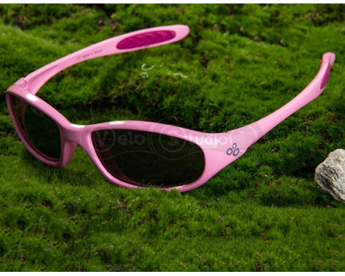 Детские велоочки ONRIDE Gems с линзами дымчатые кат 3 (17%), оправа PC розовая