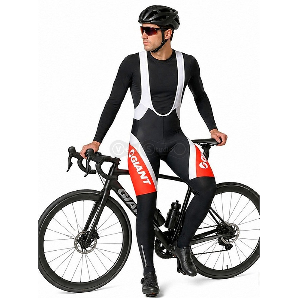Компрессионные велоштаны Kopyl Bros Race Bib Pant - GIANT [Red], Medium