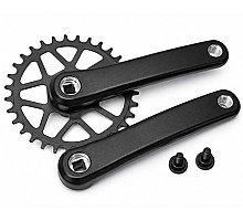 Шатуни Prowheel C10Y-NW, під квадрат, 170 мм, 34T, на 11/10/9 швидкостей, чорні