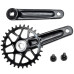 Шатуны Prowheel C10Y-NW, под квадрат, 170 мм, 34T, на 11/10/9 скоростей, черные