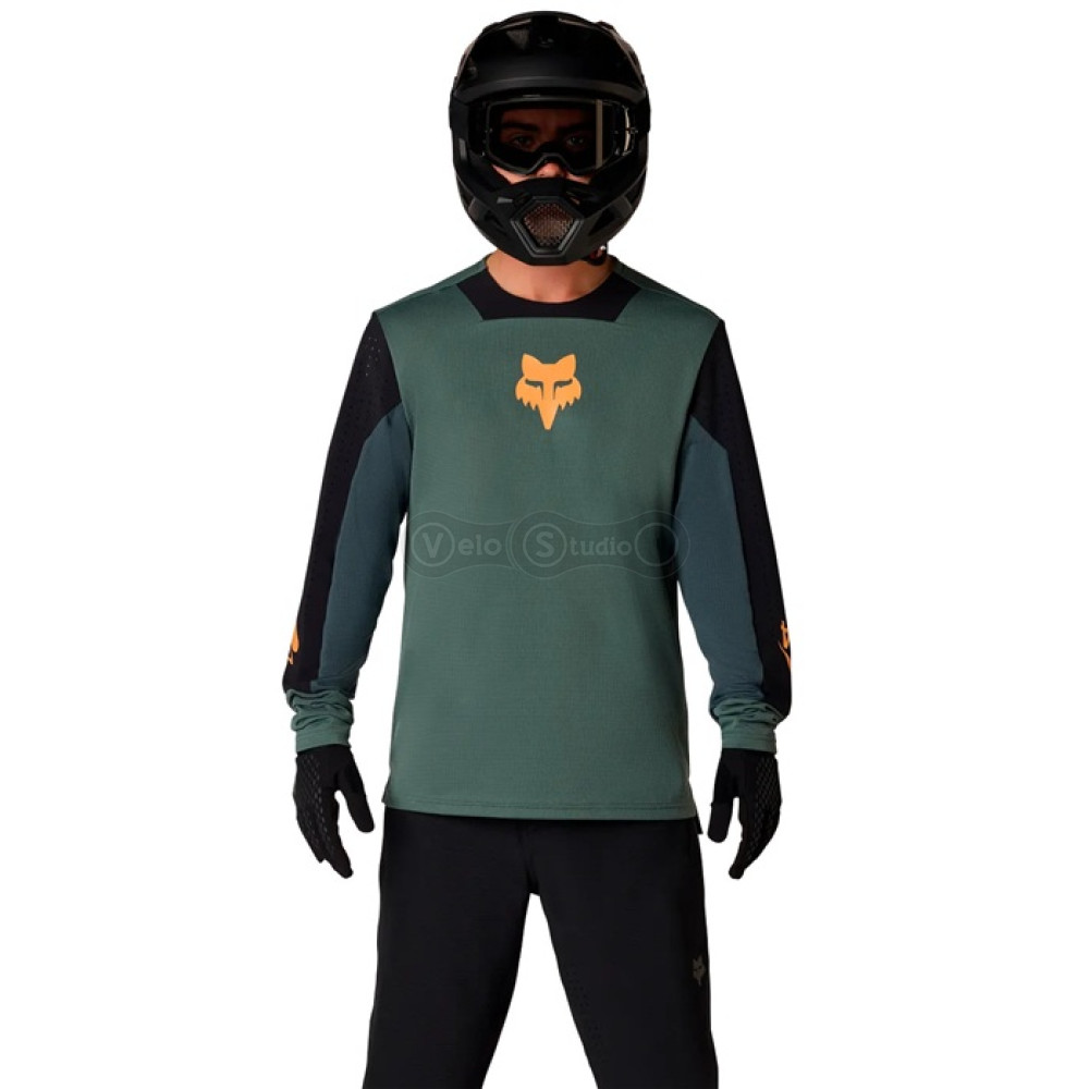 Вело джерсі FOX Defend Long Sleeve Jersey - Creation [Sage], M