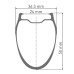 Переднее колесо DT SWISS GRC 1400 DI 700C Center Lock 50 12/100